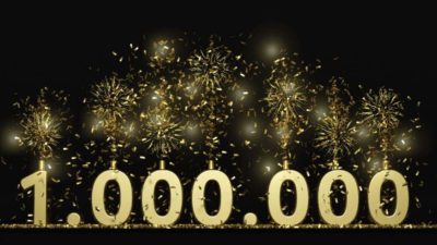 One million celebration illustration.